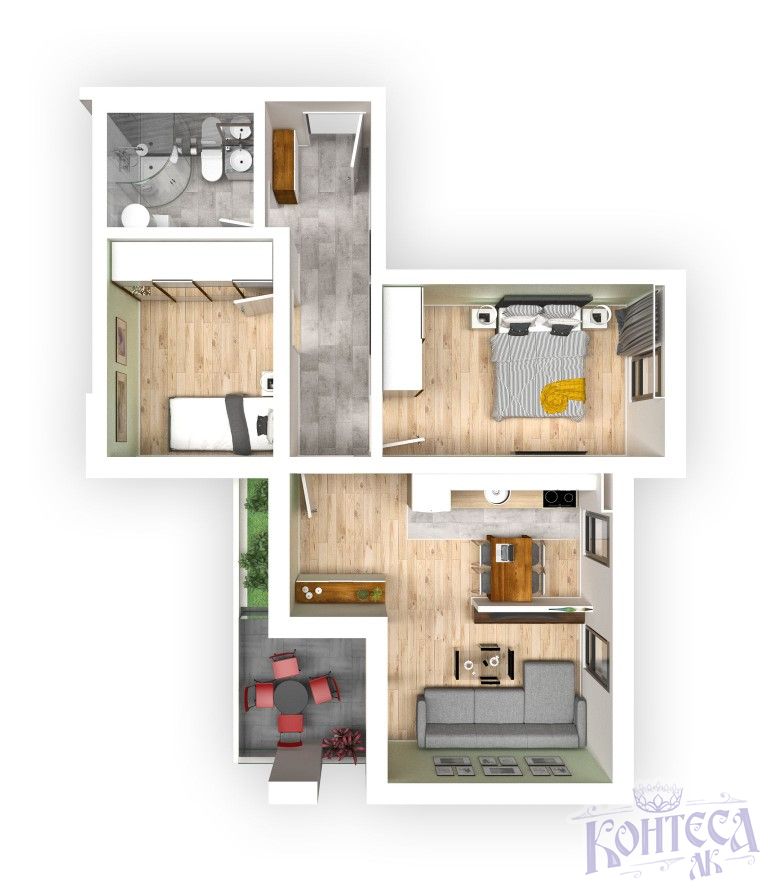 Two bedroom apartments in new building, Kava- Tivat
