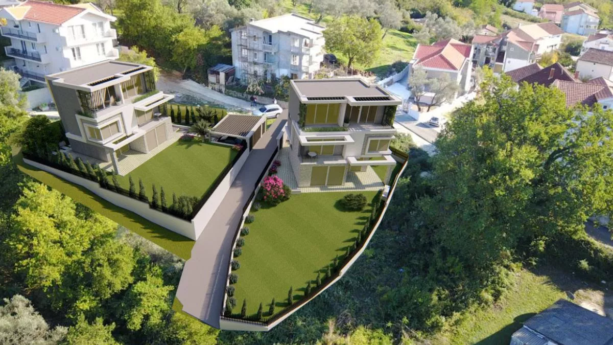 Виллы в Тивате, с отличным видом на море и город