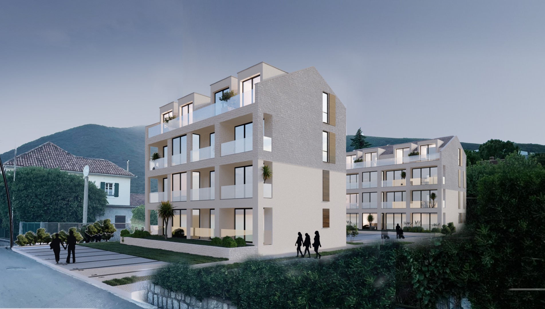 One bedroom apartments in new building in Bijela-Herceg Novi