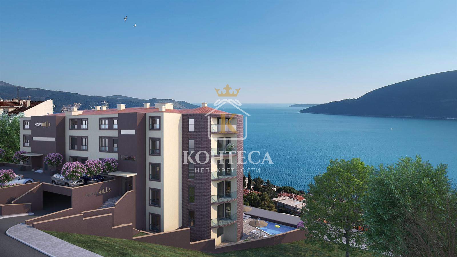 Apartments in luxury complex with beautiful sea view in Herceg Novi
