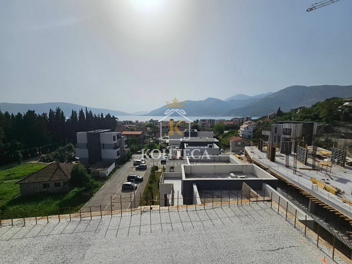 Dvosoban  stan u novom kompleksu sa pogledom na more, Donja Lastva-Tivat